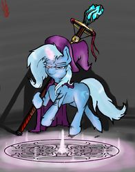 Size: 2200x2800 | Tagged: safe, trixie, pony, unicorn, g4, female, high res, magic, magic circle, mare, solo