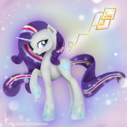 Size: 1024x1024 | Tagged: safe, artist:digitalcyn, rarity, g4, female, rainbow power, solo