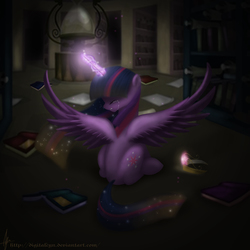 Size: 2900x2900 | Tagged: safe, artist:digitalcyn, twilight sparkle, alicorn, pony, g4, dark, female, high res, immortality blues, mare, solo, twilight sparkle (alicorn), twilight will outlive her friends