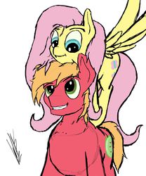 Size: 3000x3600 | Tagged: safe, artist:greyscaleart, big macintosh, fluttershy, earth pony, pony, g4, high res, male, ship:fluttermac, shipping, stallion, straight