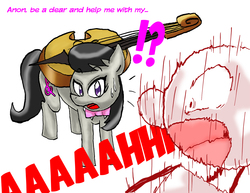 Size: 1320x1020 | Tagged: safe, artist:redanon, octavia melody, oc, oc:anon, g4, cello, musical instrument