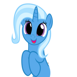 Size: 2500x2500 | Tagged: safe, artist:navitaserussirus, trixie, pony, unicorn, g4, cute, diatrixes, female, happy, high res, hnnng, looking at you, mare, open mouth, simple background, smiling, solo, transparent background, vector