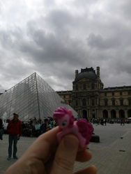 Size: 3120x4160 | Tagged: safe, artist:pims1978, pinkie pie, g4, france, irl, louvre, paris, photo, ponies around the world, toy