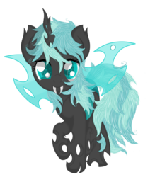 Size: 2800x3200 | Tagged: safe, artist:law44444, coco pommel, changeling, g4, blue changeling, changelingified, female, high res, looking at you, simple background, smiling, solo, transparent background