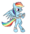 Size: 854x976 | Tagged: safe, artist:hip-indeed, rainbow dash, g4, bandage, female, solo