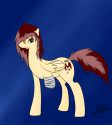 Size: 2888x3224 | Tagged: safe, artist:katsu, oc, oc only, pegasus, pony, amputee, female, high res, mare, solo