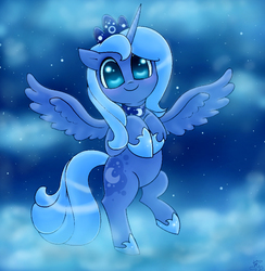 Size: 937x959 | Tagged: safe, artist:thunderbolt3000, princess luna, pony, g4, cute, female, filly, lunabetes, solo, woona