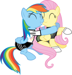 Size: 872x916 | Tagged: safe, artist:ironm17, fluttershy, rainbow dash, pegasus, pony, g4, ^^, champions, clothes, eyes closed, female, football, germany, gloves, jersey, mare, short-sleeved goalkeeper jersey, simple background, transparent background, world cup