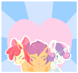 Size: 798x755 | Tagged: safe, artist:liepardette, apple bloom, scootaloo, sweetie belle, g4, cutie mark crusaders