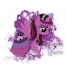 Size: 545x617 | Tagged: safe, alicorn, pony, ever after high, ponified, raven queen, solo