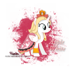 Size: 620x606 | Tagged: safe, alicorn, pony, apple white, ever after high, ponified, solo