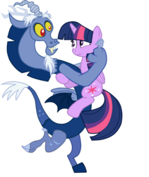 Size: 821x973 | Tagged: safe, artist:sofilut, discord, twilight sparkle, alicorn, draconequus, pony, g4, blue flu, female, male, mare, simple background, transparent background, twilight sparkle (alicorn), vector