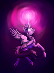 Size: 1000x1359 | Tagged: safe, artist:28gooddays, twilight sparkle, alicorn, pony, g4, female, magic, mare, solo, twilight sparkle (alicorn)