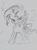 Size: 500x667 | Tagged: safe, artist:yajima, sunset shimmer, pony, unicorn, g4, explicit source, female, grayscale, lined paper, monochrome, solo, traditional art