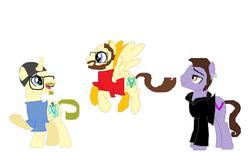 Size: 1254x764 | Tagged: safe, artist:artrlr, jake roper, kevin lieber, michael stevens, ponified, vsauce, vsauce2, vsauce3