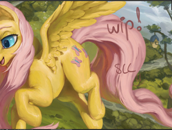 Size: 900x680 | Tagged: safe, artist:the-sixthleafclover, fluttershy, g4, beautiful, female, solo, wip