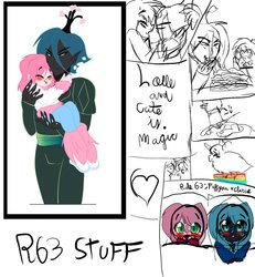 Size: 859x930 | Tagged: safe, artist:karsismf97, queen chrysalis, oc, oc:fluffle puff, changeling, human, g4, :o, :p, baby, blushing, canon x oc, cute, cutealis, duo, duo male, eating, eyes closed, flufflebetes, gay, humanized, king metamorphosis, kissing, magical gay spawn, male, ocbetes, offspring, open mouth, pointed ears, puffle fluff, rule 63, rule63betes, ship:chrysipuff, shipping, smiling, tongue out