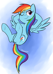 Size: 950x1325 | Tagged: safe, artist:tina-chan, rainbow dash, g4, female, solo, underhoof