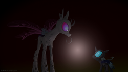 Size: 1280x720 | Tagged: safe, artist:chritsel, changeling, purple changeling, solo