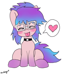 Size: 842x948 | Tagged: safe, artist:moekonya, oc, oc only, oc:shiny dawn, blushing, cute, glasses, heart, solo