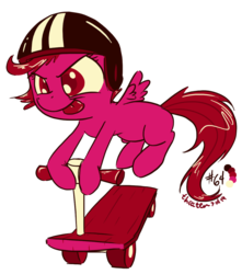 Size: 950x1073 | Tagged: safe, artist:thraten, scootaloo, g4, color palette challenge, female, helmet, limited palette, scooter, solo