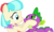 Size: 975x588 | Tagged: safe, edit, hundreds of users filter this tag, coco pommel, spike, dragon, earth pony, pony, g4, eye contact, female, looking at each other, love, male, ship:cocospike, shipping, show accurate, straight