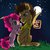 Size: 1024x1024 | Tagged: safe, artist:carranzis, cheese sandwich, pinkie pie, bat pony, pony, g4, cheesebat, cute, filly, full moon, night, race swap