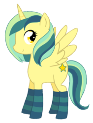 Size: 517x683 | Tagged: safe, artist:php17, oc, oc only, alicorn, pony, alicorn oc, clothes, socks, solo, striped socks