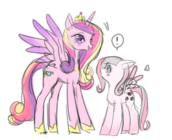 Size: 700x572 | Tagged: safe, artist:nitronic, princess cadance, oc, g4, pixiv