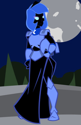 Size: 1140x1763 | Tagged: safe, artist:rubbermage, nightmare moon, human, g4, armor, female, humanized, moon, pony coloring, solo