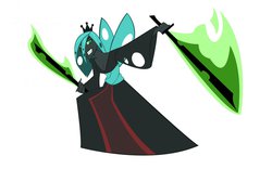 Size: 1280x861 | Tagged: safe, artist:rubbermage, queen chrysalis, human, g4, clothes, dress, female, humanized, solo, sword
