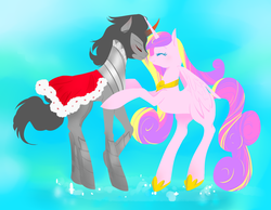 Size: 1600x1244 | Tagged: safe, artist:sin-novedades, king sombra, princess cadance, g4, couple, female, love, male, ship:somdance, shipping, straight