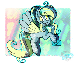 Size: 720x617 | Tagged: safe, derpy hooves, pegasus, pony, g4, female, mare, rainbow power, rainbow power-ified, solo