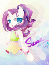 Size: 1936x2592 | Tagged: safe, artist:rst, rarity, semi-anthro, g4, clothes, female, pixiv, solo