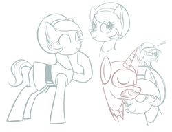 Size: 1280x985 | Tagged: safe, artist:tina-chan, ponified, scout (tf2), scout's mom, spy, spy (tf2), team fortress 2