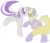 Size: 833x720 | Tagged: safe, artist:rareponypairings, dinky hooves, twilight velvet, pony, g4, butt, crack shipping, dinkyvelvet, duo, duo female, female, lesbian, mare, older, older dinky hooves, plot, shipping