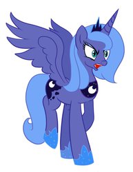 Size: 786x1016 | Tagged: safe, artist:fleshsong, princess luna, g4, angry, female, s1 luna, simple background, solo