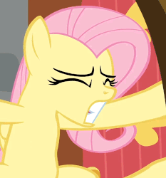 Size: 466x500 | Tagged: safe, screencap, fluttershy, dragon quest, g4, season 2, animated, female, invisible stallion, out of context, solo
