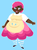 Size: 662x905 | Tagged: safe, artist:loweru, pinkie pie, human, g4, dark skin, fat, female, humanized, solo, undercut, unfortunate implications