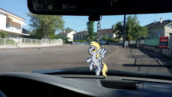 Size: 3840x2160 | Tagged: safe, derpy hooves, pegasus, pony, g4, best pony, car, female, high res, keychain, mare, photo, welovefine