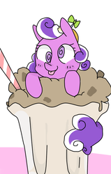 Size: 504x792 | Tagged: safe, artist:meowing-ghost, screwball, earth pony, pony, g4, female, micro, milkshake, solo