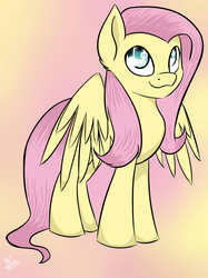 Size: 1936x2592 | Tagged: safe, artist:hayley1432, fluttershy, g4, female, simple background, solo