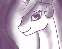 Size: 1904x1512 | Tagged: safe, artist:10111, princess celestia, ask prncss molestia, princess molestia, g4, female, monochrome, solo