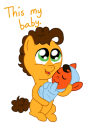 Size: 536x735 | Tagged: safe, artist:crazynutbob, cheese sandwich, oc, oc:tomato sandwich, pony, baby, baby pony, brothers, colt, cute, diacheeses, foal, male