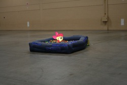 Size: 1016x679 | Tagged: safe, apple bloom, g4, ball pit, dashcon, irl, photo, solo