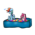 Size: 1024x1024 | Tagged: safe, artist:melisong777, pinkie pie, rainbow dash, g4, ball pit, dashcon, dialogue, simple background, transparent background, unamused