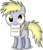 Size: 3228x3734 | Tagged: safe, artist:notlikelyanartist, derpy hooves, g4, cute, derpabetes, diabetes, female, filly, high res, mouth hold, muffin, note, solo, that pony sure does love muffins