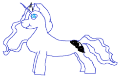 Size: 713x445 | Tagged: safe, artist:irreama, princess luna, pony, unicorn, g4, 1000 hours in ms paint, ms paint, simple background, white background, you tried