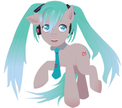 Size: 1224x1080 | Tagged: safe, artist:johnshowes, pony, hatsune miku, ponified, solo, vocaloid