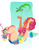 Size: 500x634 | Tagged: safe, artist:stupidoomdoodles, gummy, pinkie pie, human, g4, bracelet, hair bun, hat, humanized, necklace, party hat, patch, ponytail, shoe laces, suspenders